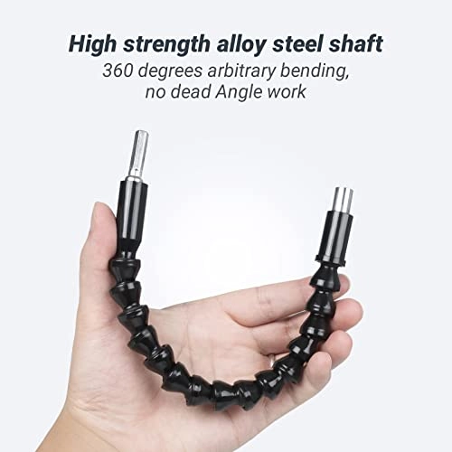 Flexible Drill Bit Extension - Magnetic Hex Soft Shaft 2 Pcs