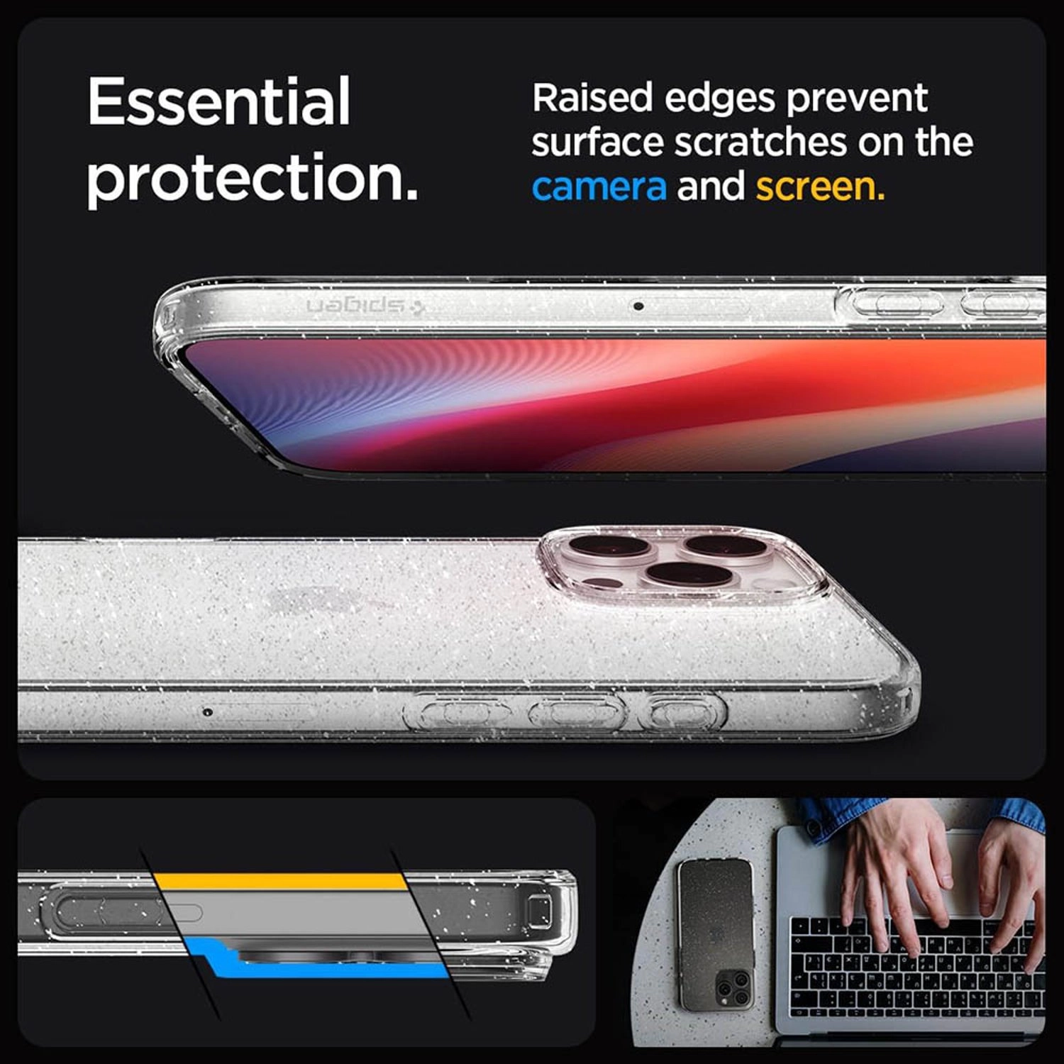 Liquid Crystal Glitter Max Clear Case for iPhone 16 Pro Max