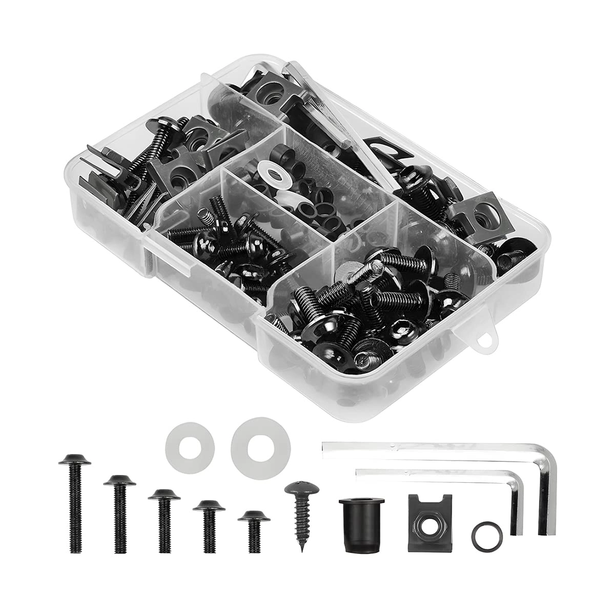 BELOMI Motorcycle Fairing Bolt Kit - 40mm 6mm