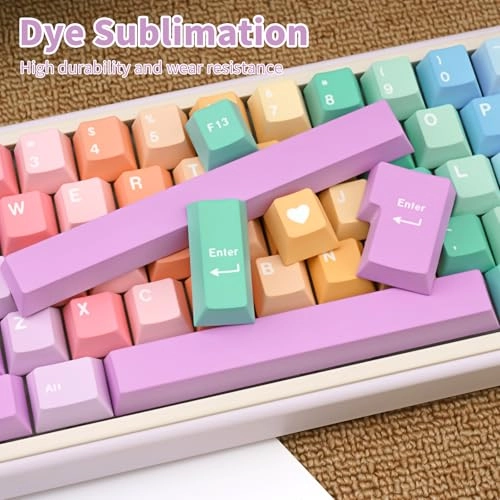 Rainbow Color Keycaps - QWERTY Keyboard (only keycaps)