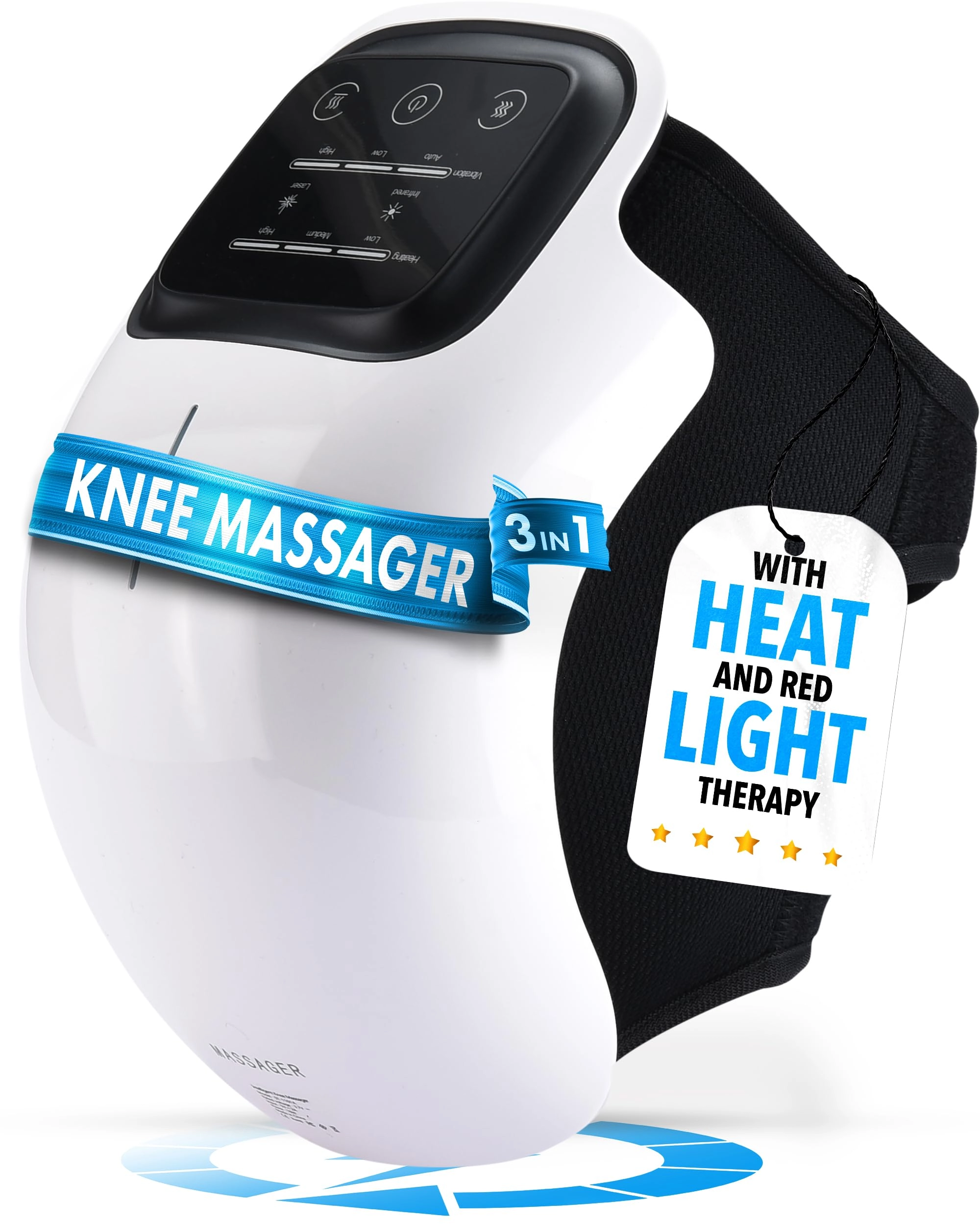 Hubforth International Knee Massager Smart - 3-in-1 Cordless Heat Red Light