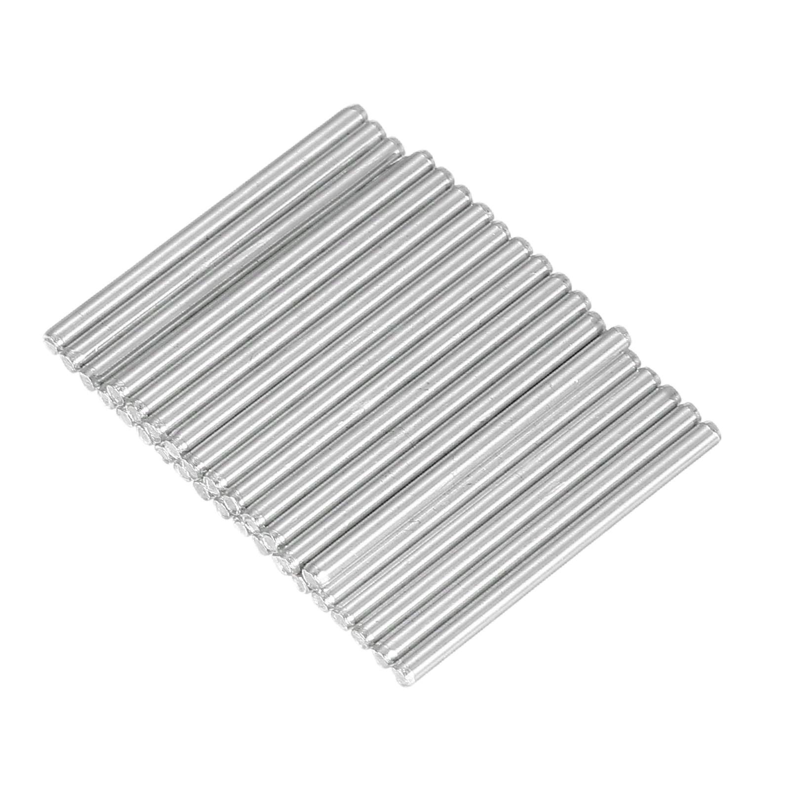 SourcingMap Round Rod Axles - 2 x 30mm 30pcs Silver