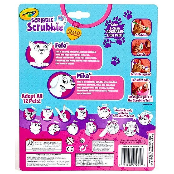 Scribble Scrubbie Pets - 3 years+