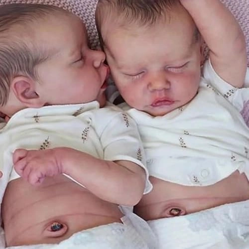Reborn Baby Doll - 18 inch Silicone Boy and Girl Ages 3+ Bundle