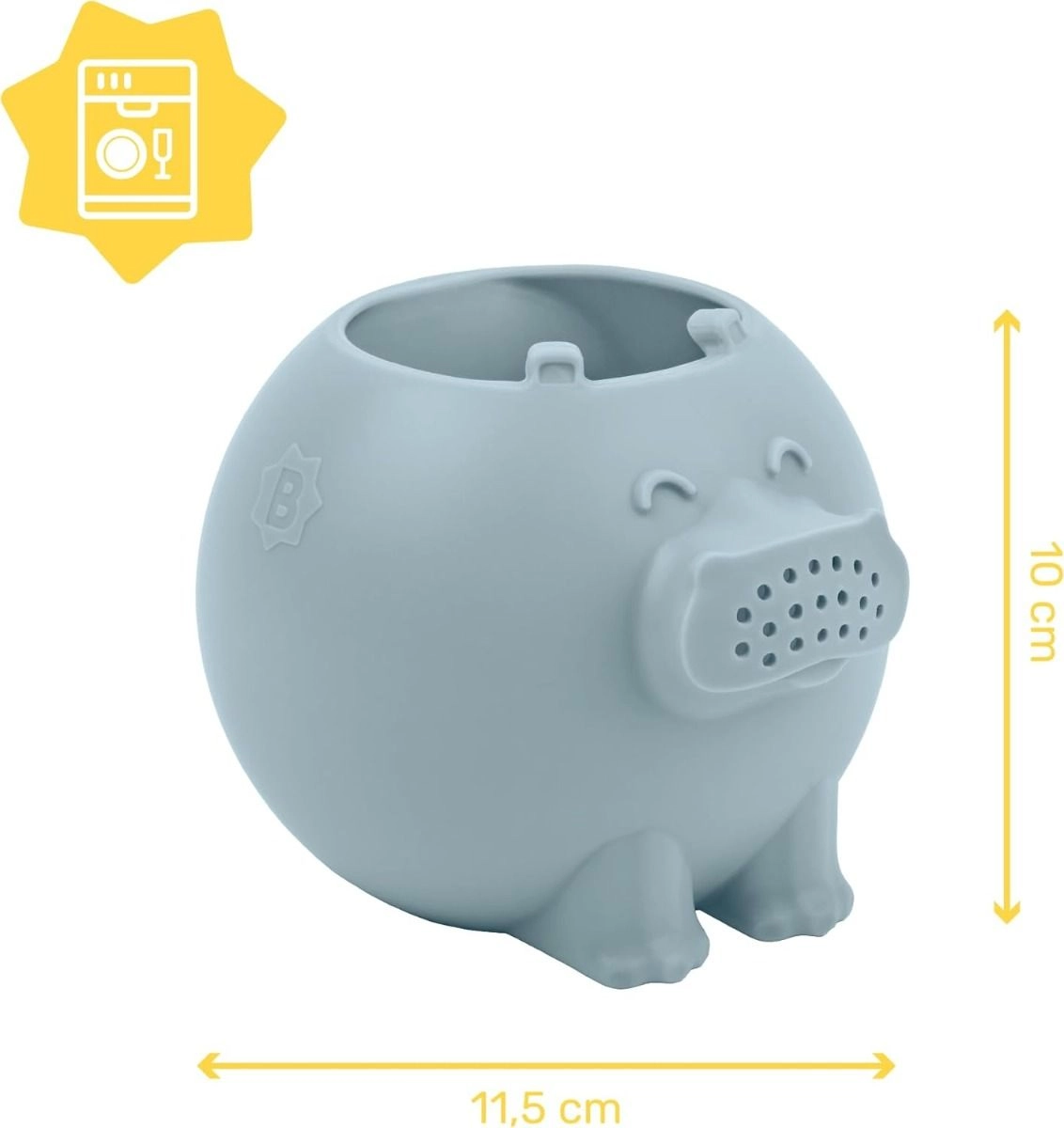 Silicone Watering Can Hippopotamus - Light Blue 0+