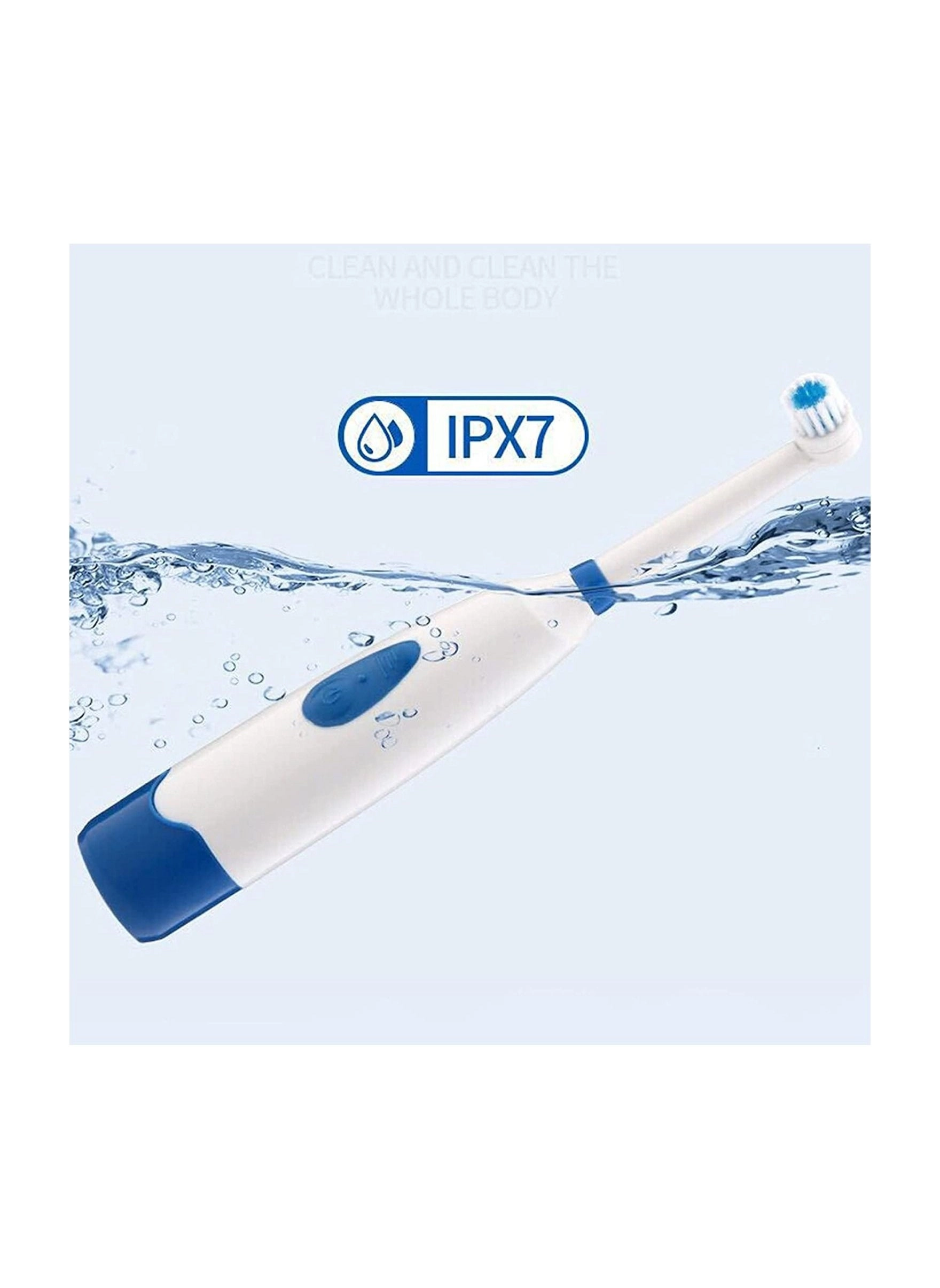 Electric Toothbrush - 360 Degree Automatic Rotating IPX7 Waterproof 2 Brush Heads