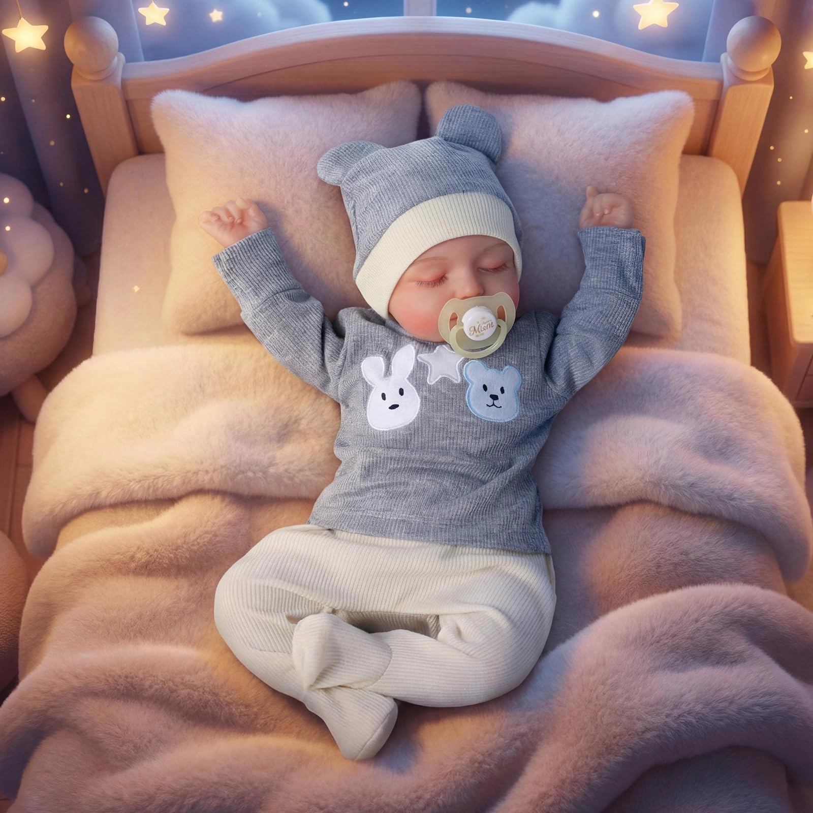BABESIDE Tero Reborn Baby Doll - 17 Inch Vinyl Cotton Ages 3+