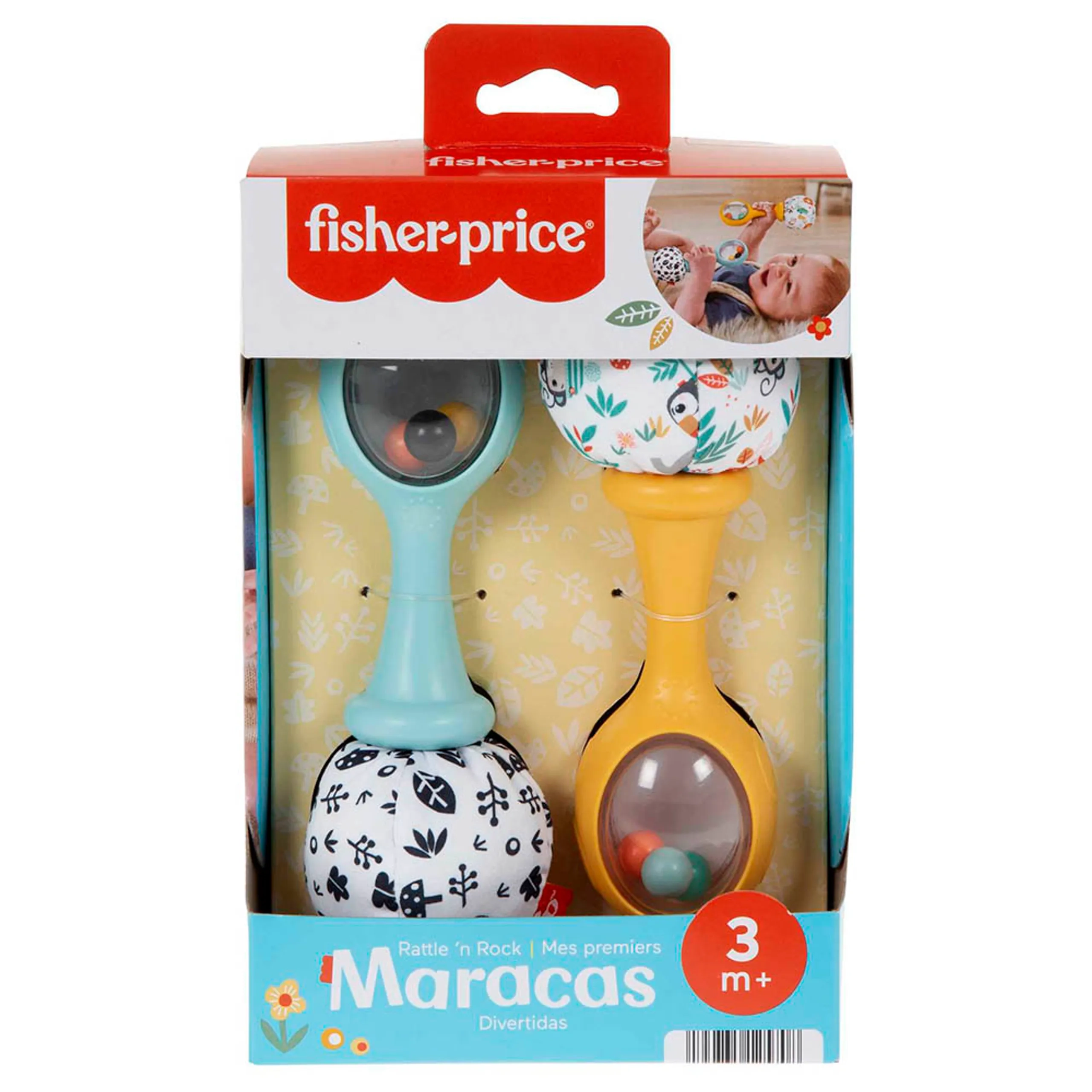 Rattle 'N Rock Maracas - 3 months high quality material Set of 2