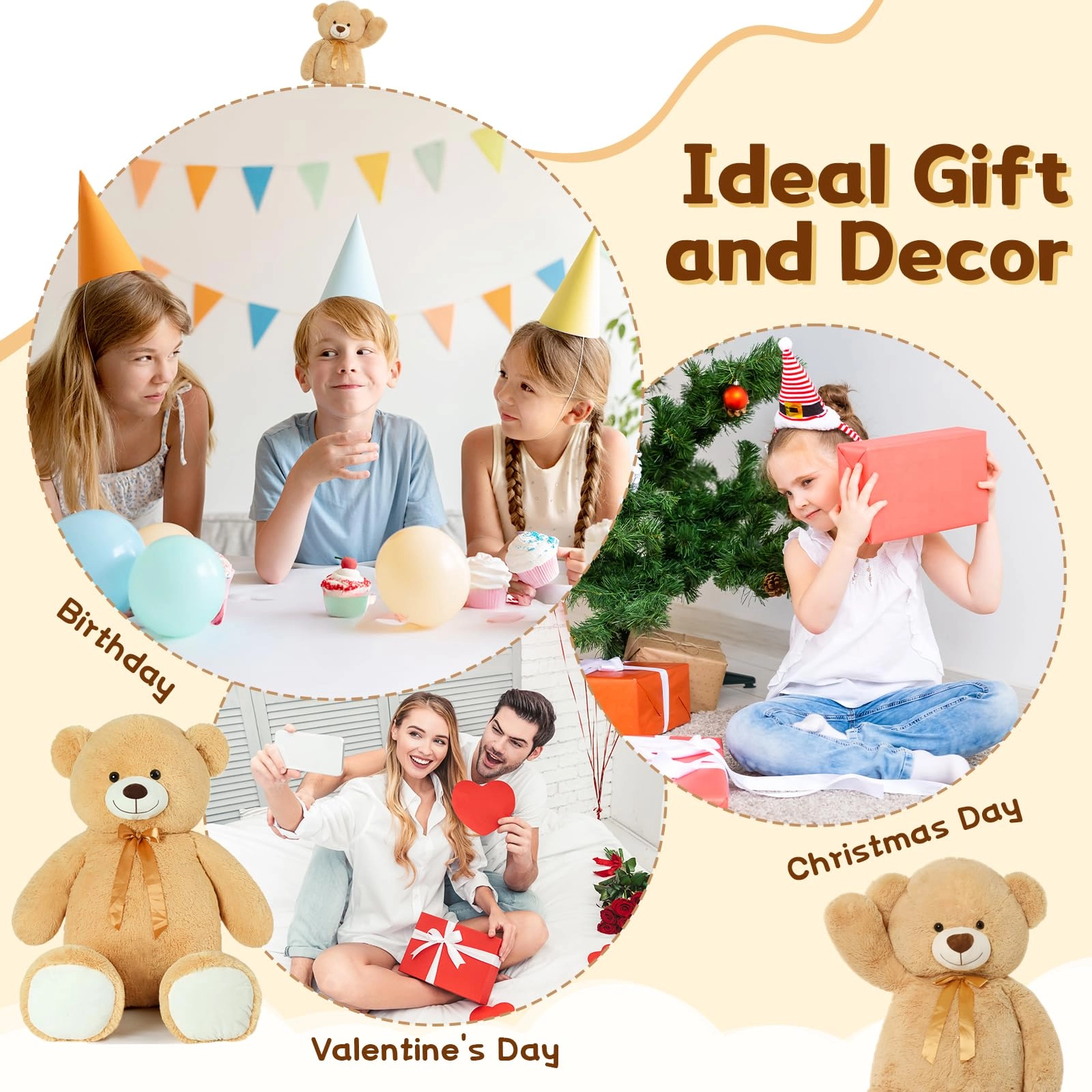 Teddy Bear - 52'' Dark Brown