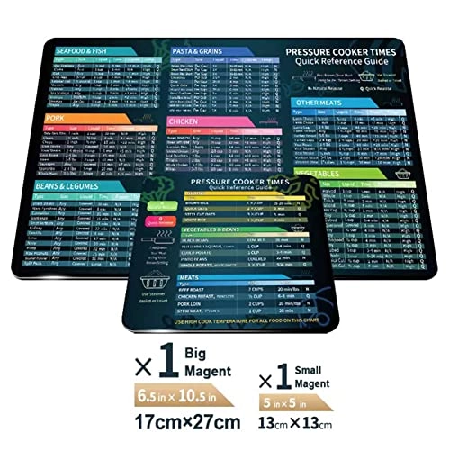 Air Fryer Magnetic Cheat Sheet - durable magnetic materials 2 Magnet Sheets