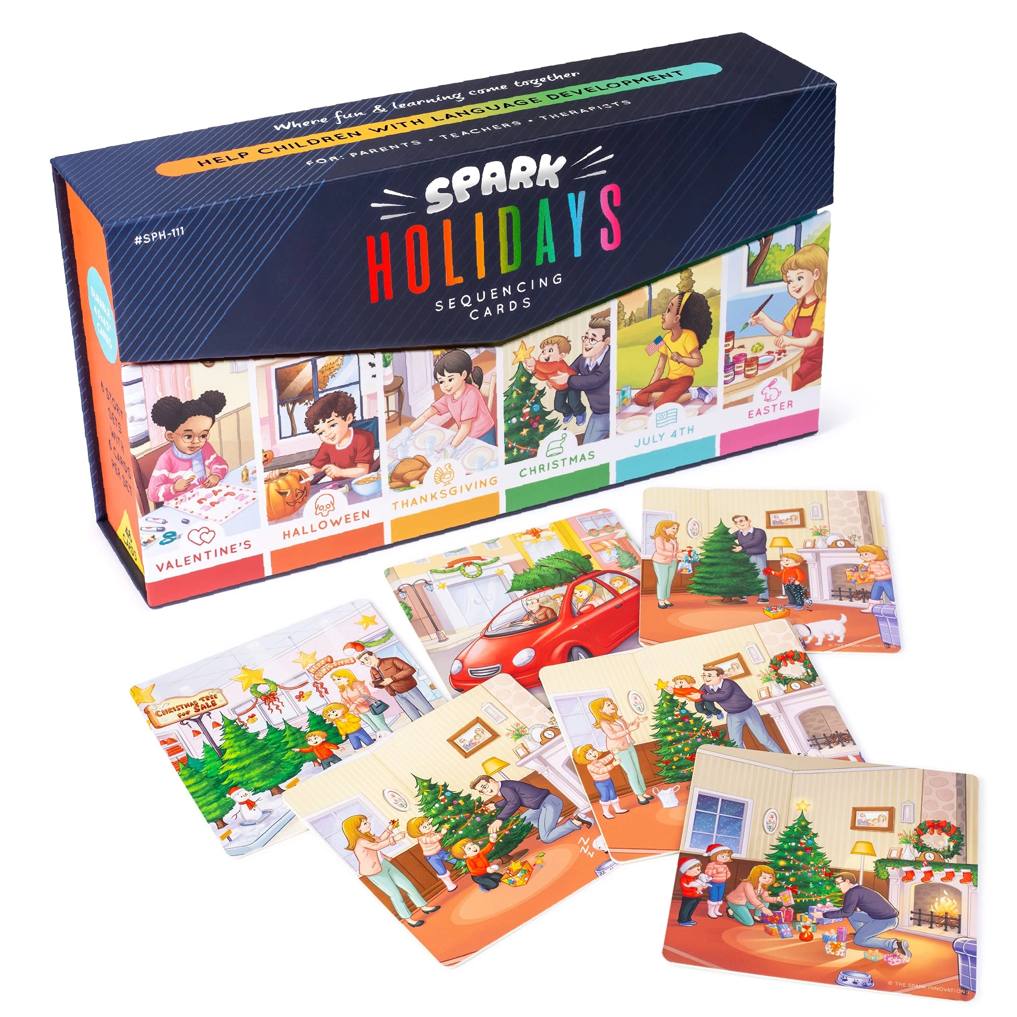 SPARK INNOVATIONS Sequence Cards Holiday - 3 1 pieces