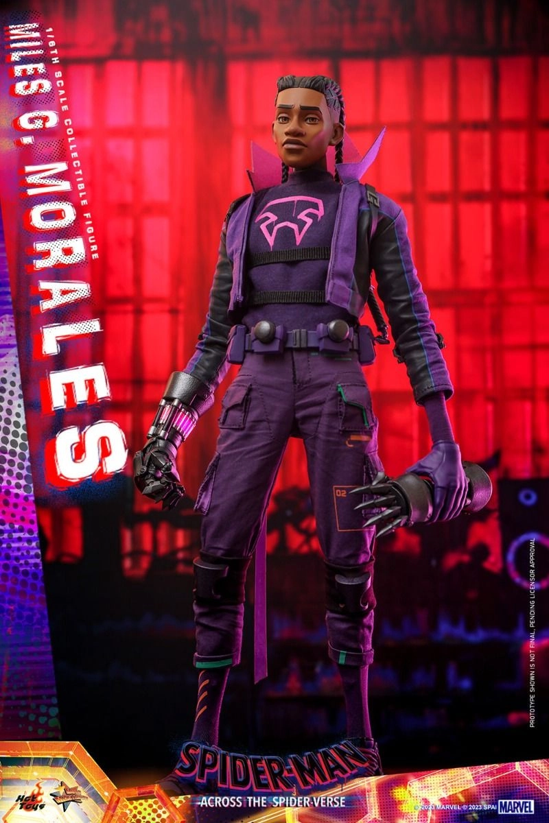 Miles G Morales - Spider-Man: Across the Spider-Verse Sixth Scale Action Figure - LED light-up Prowler gauntlets