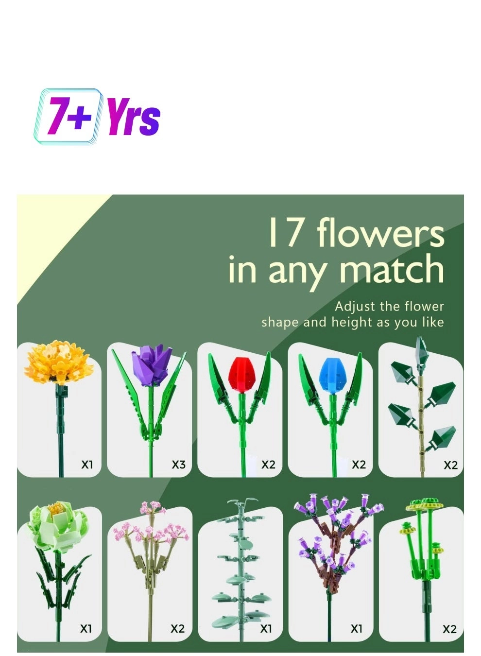 Y&D Flower Bouquet Building Kit - 999 pcs