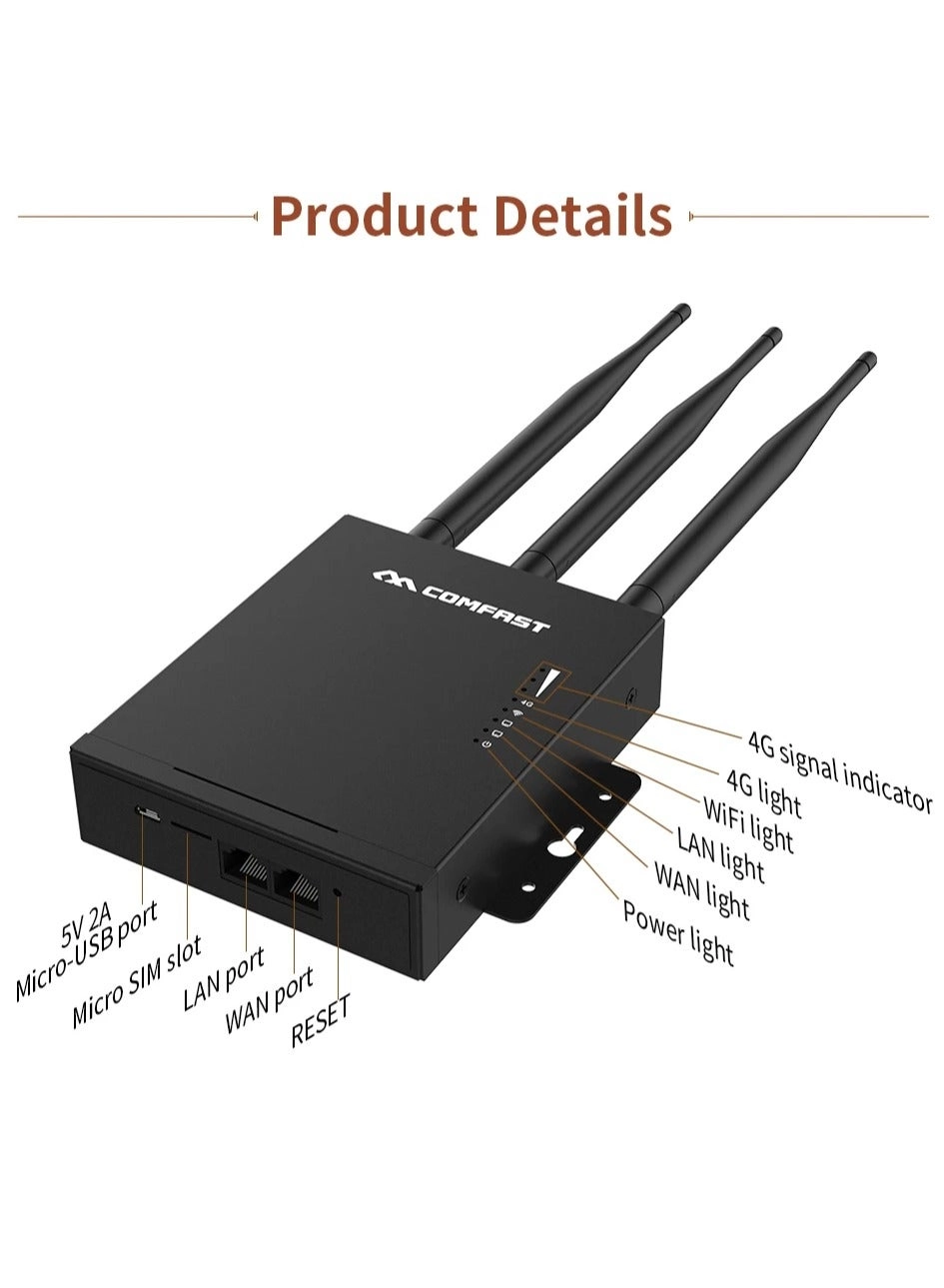 CF-E7 - 2.4G 300Mbps LTE Cat4 150Mbps