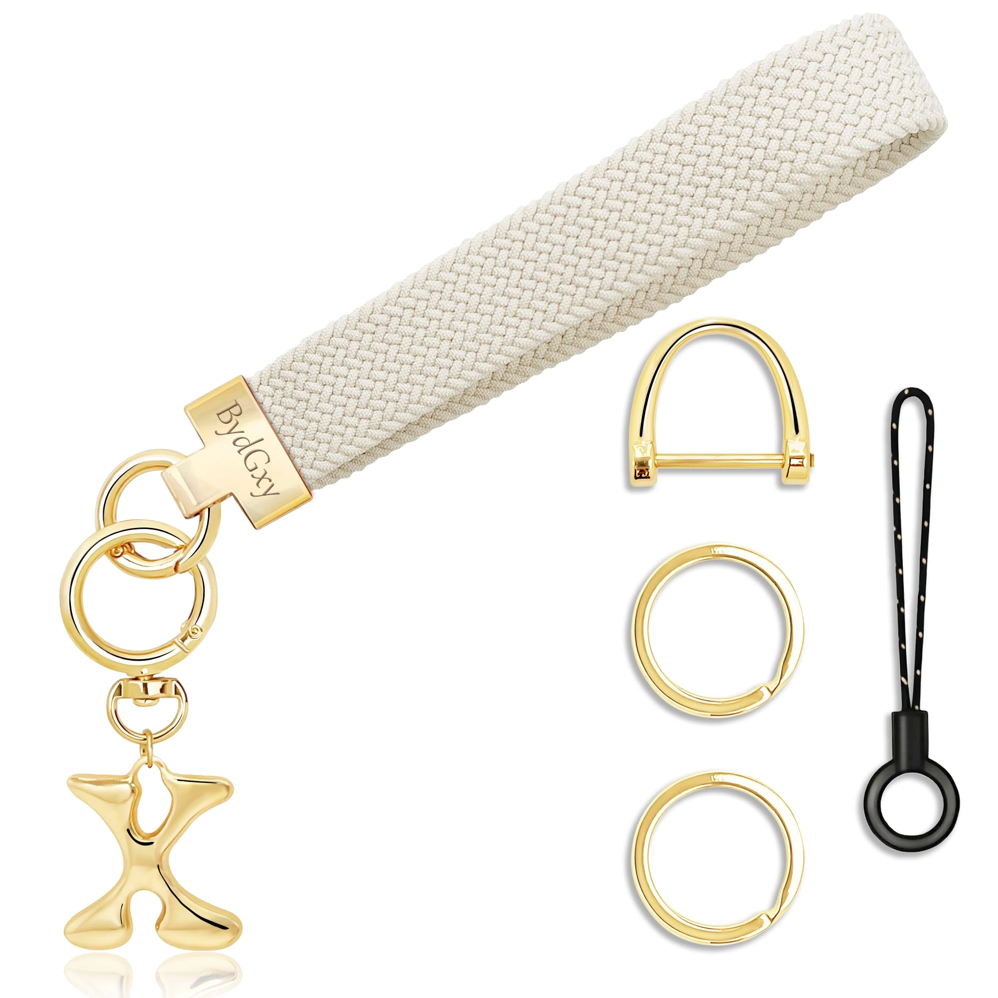 bydgxy Initial Keychain - Letter