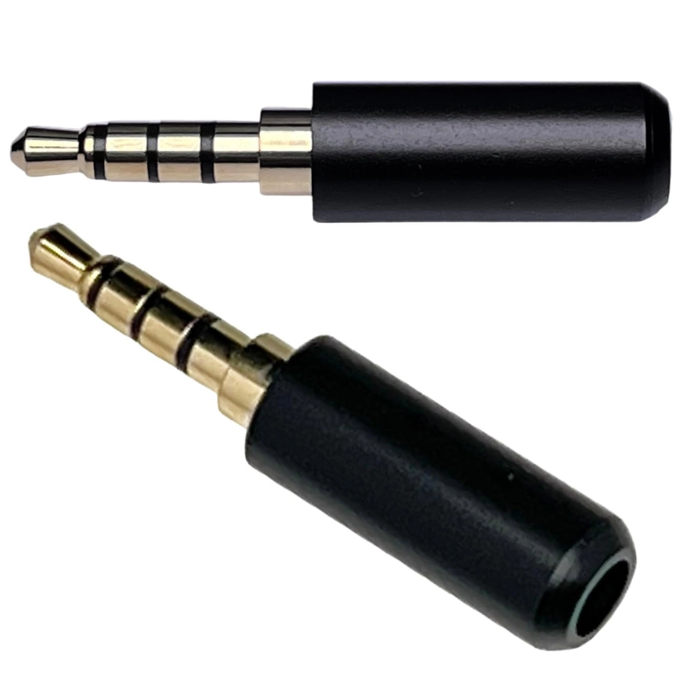 CESS TRRS 4 Pole Stereo Male Plug 3.5mm - Solder Type Gold-Plated 2 Pack
