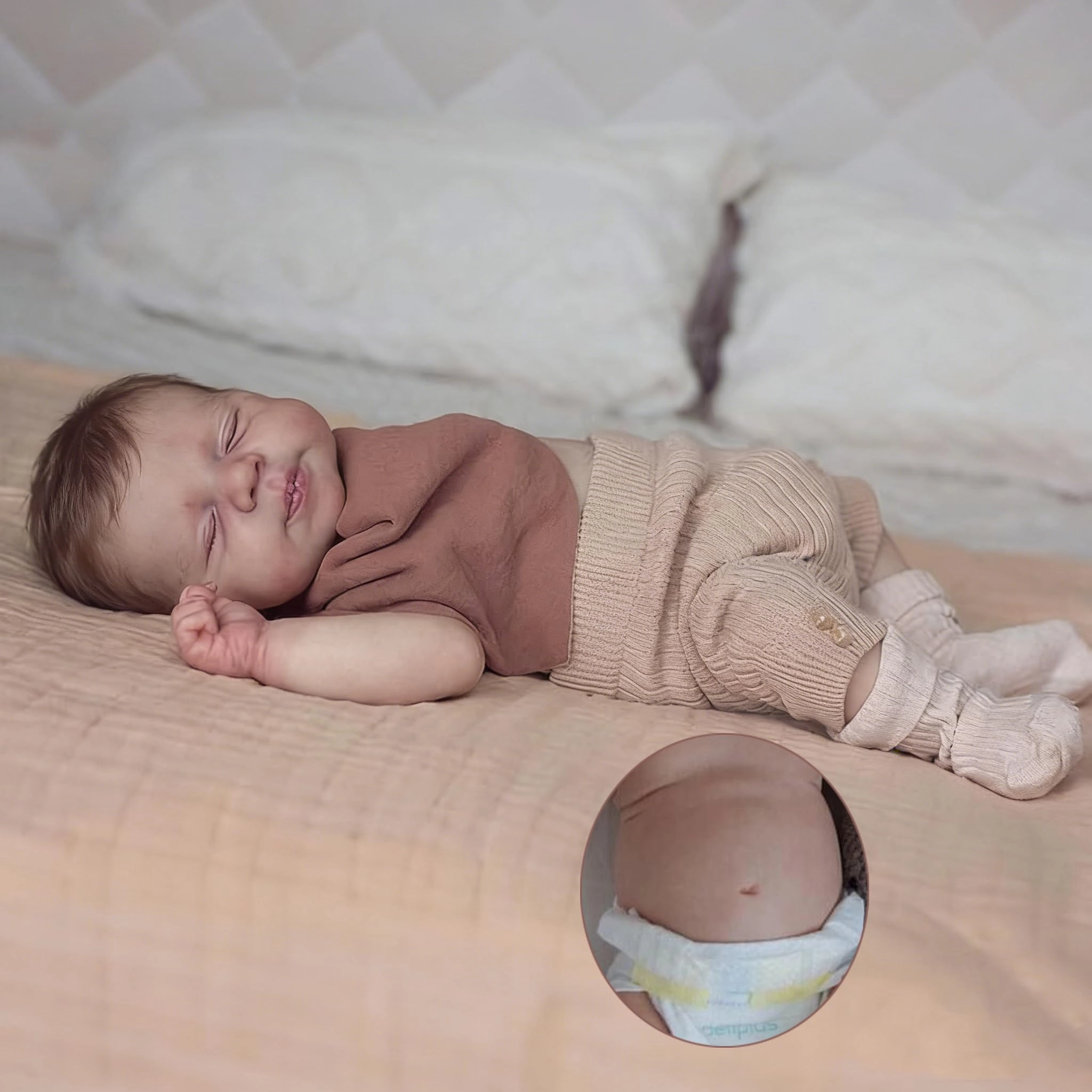Reborn Baby Doll - 18 inch Silicone Vinyl Girl Ages 36 months+