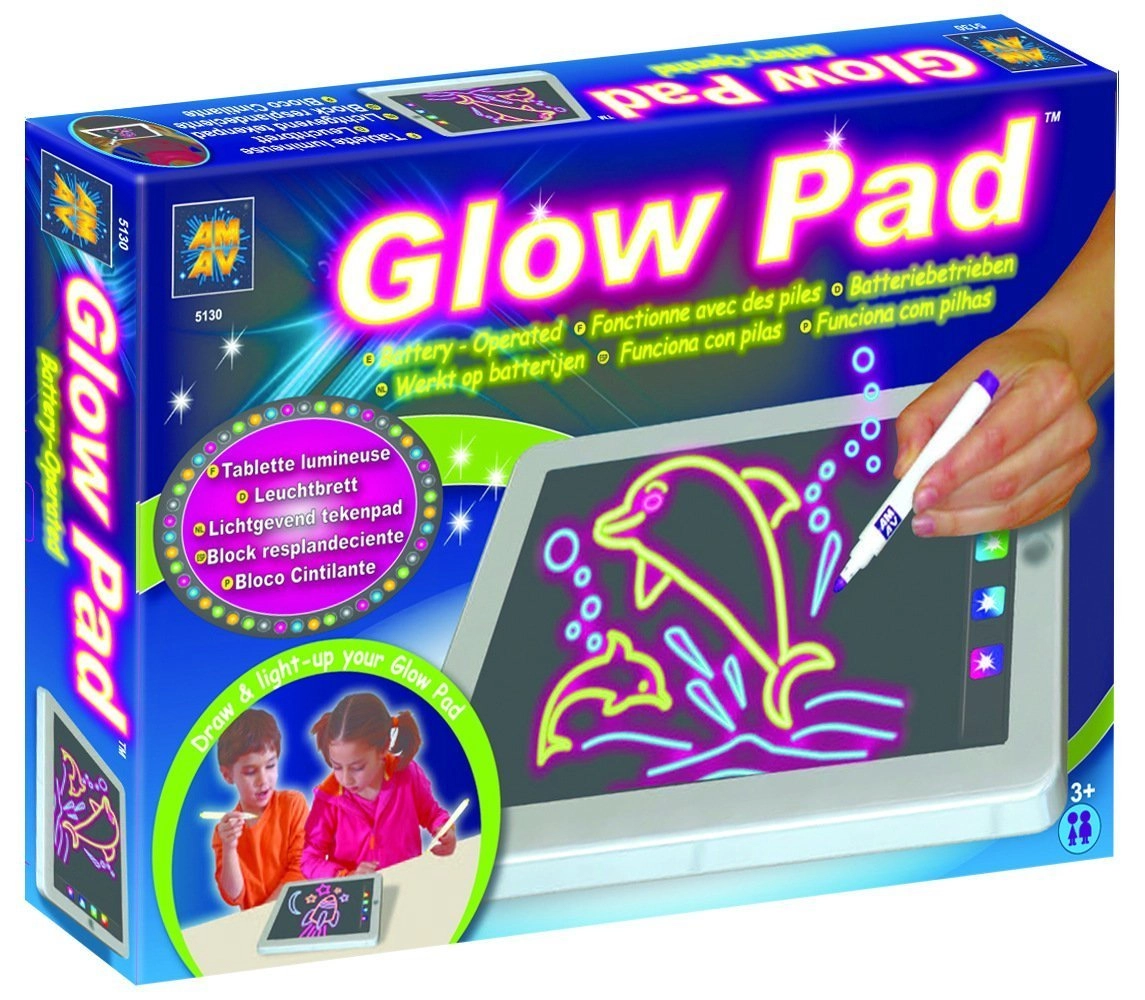 MZA STORES Glow Pad - Portable HiTech Tablet-Size 7 Interchanging Blinking Colorful Lights