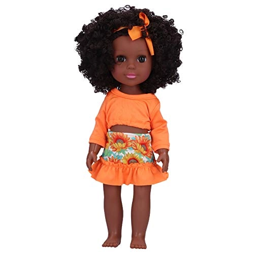 Baby Doll - 14 Inch African Orange and Yellow Flower Skirt