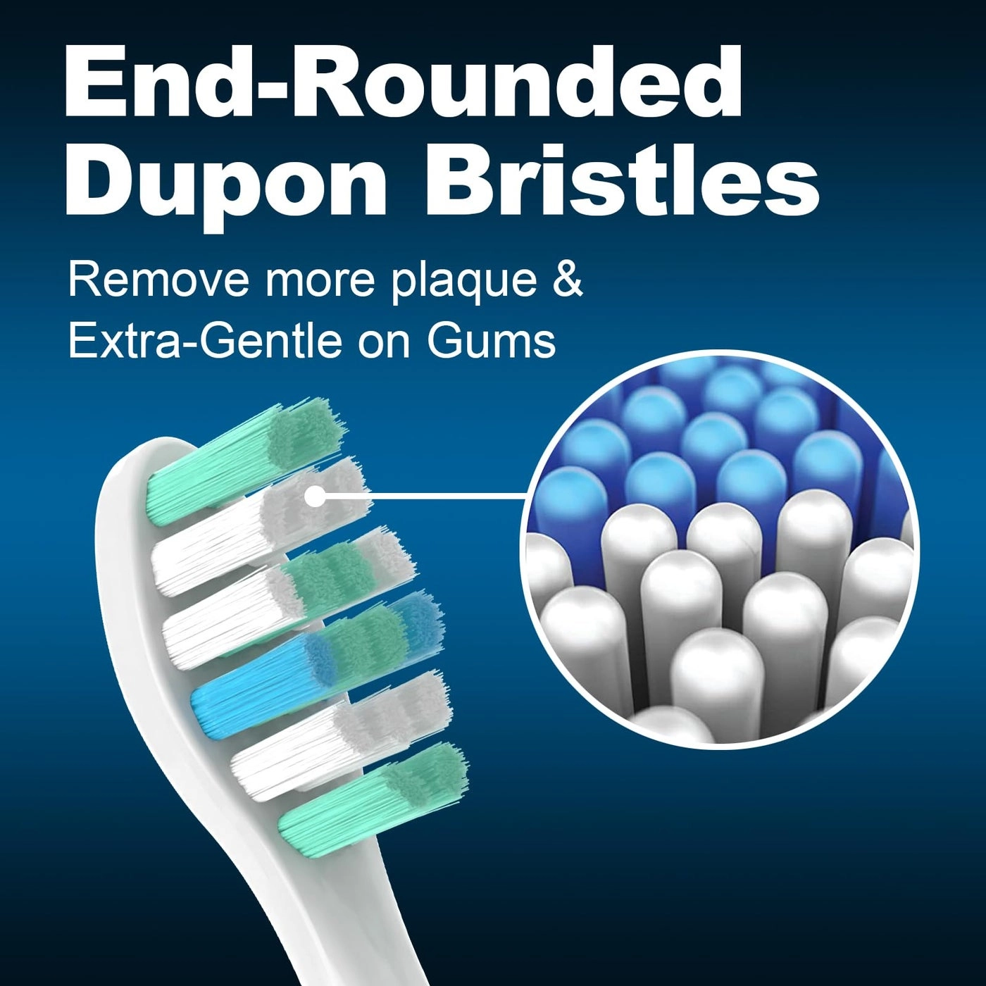 Replacement Toothbrush Heads - 10 Pack 5green+5white