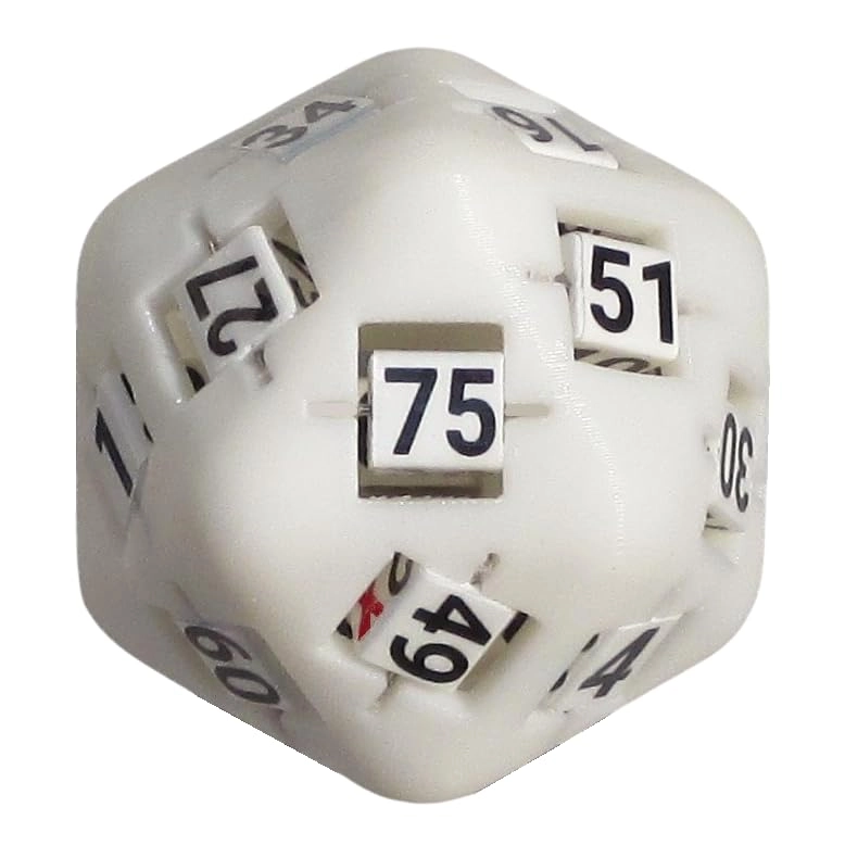 Dream Dice Bingodie - d20 1-75 Bingo Numbers
