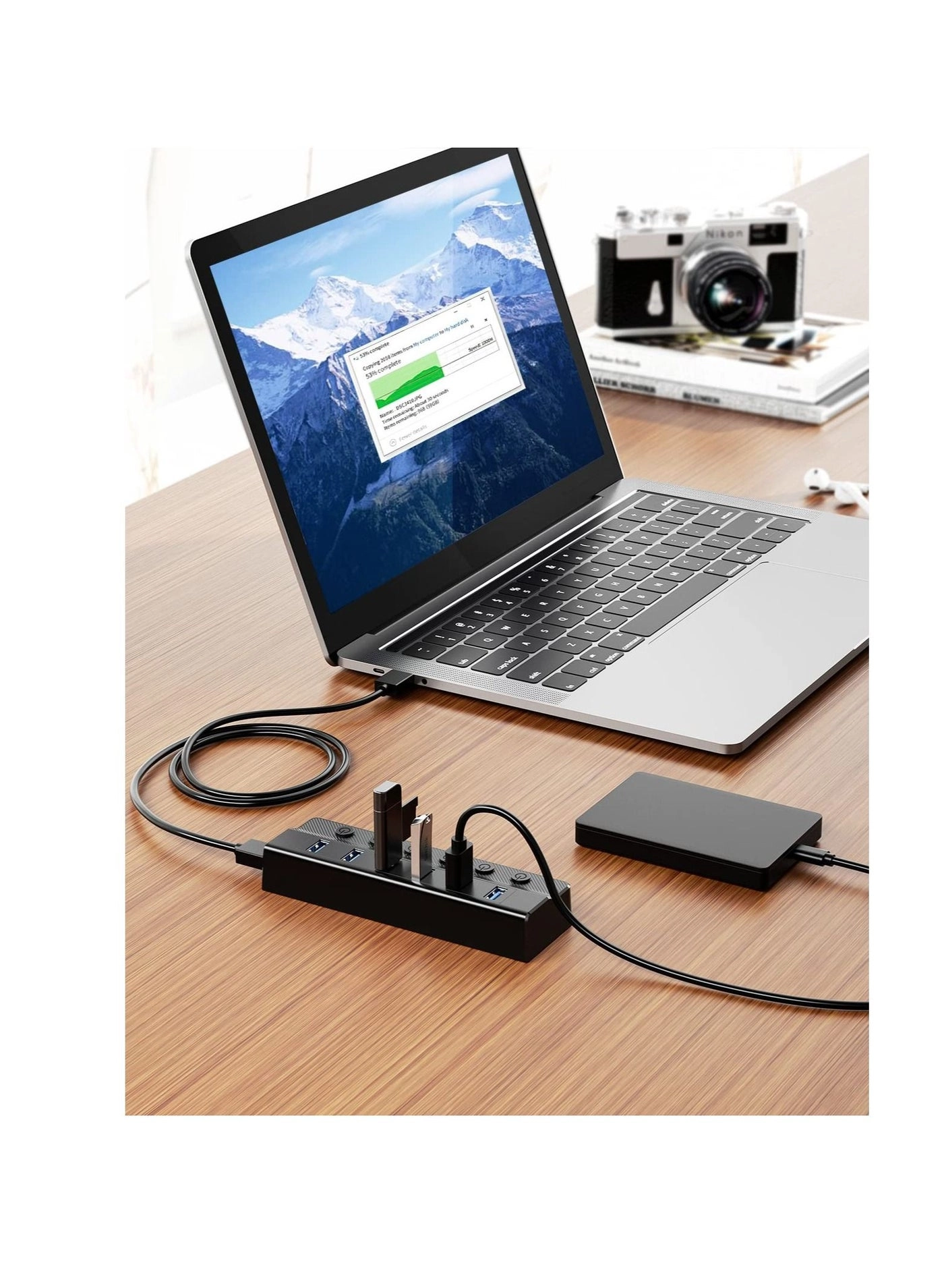 USB 3.0 Hub - 6-Port 5Gbps 3.3ft Cable