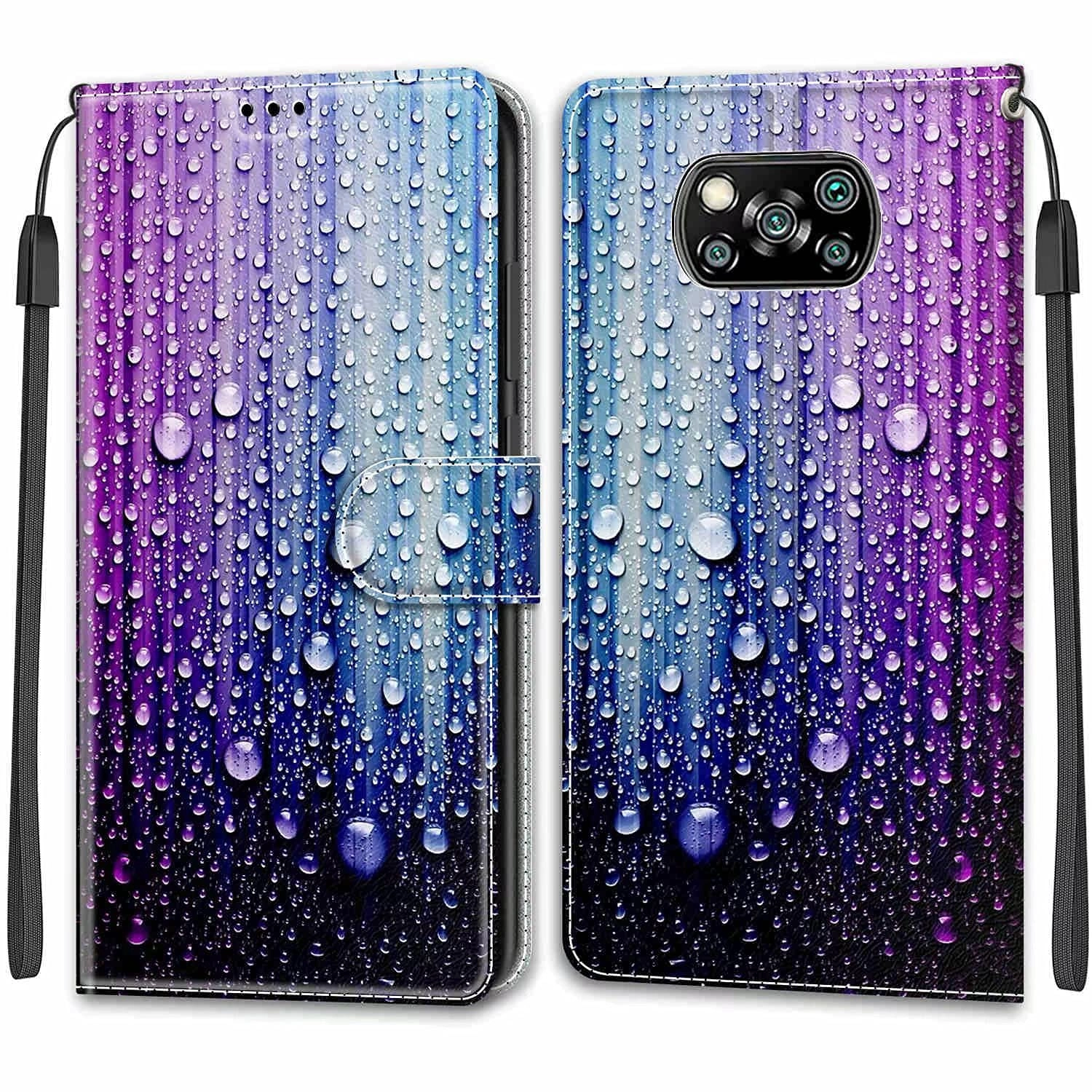 LMFULM Wallet Case for Xiaomi POCO X3 NFC - Faux Leather, Thermoplastic Polyurethane