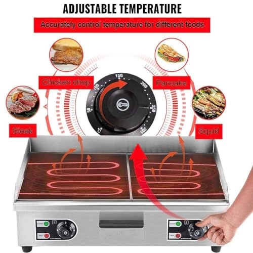 Commercial Electric Griddle - 728x400 mm