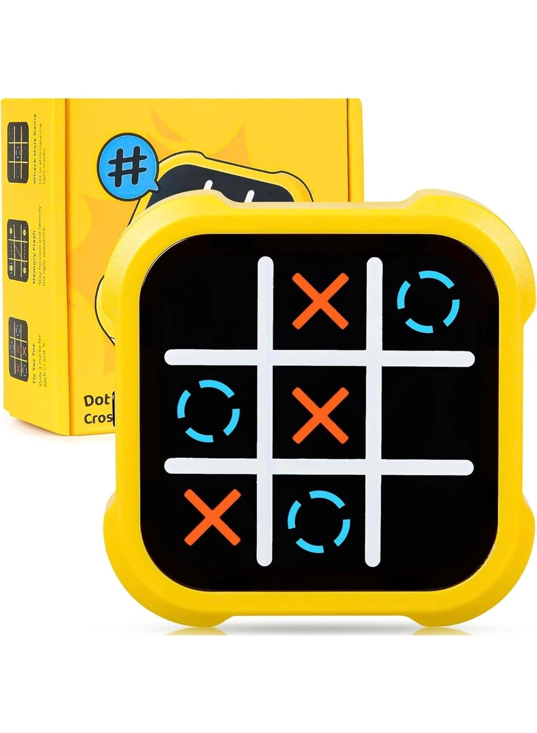 MAGIC VAULT Electronic Tic Tac Toe Bolt Game - 4-in-1 Handheld