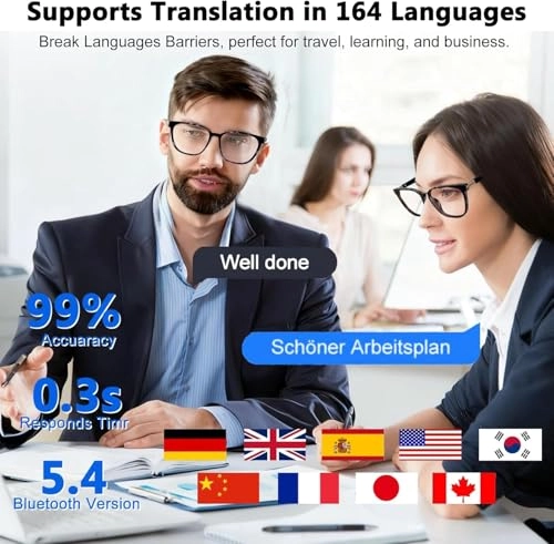 Ai Smart Glasses - Chat GPT Bluetooth Translation