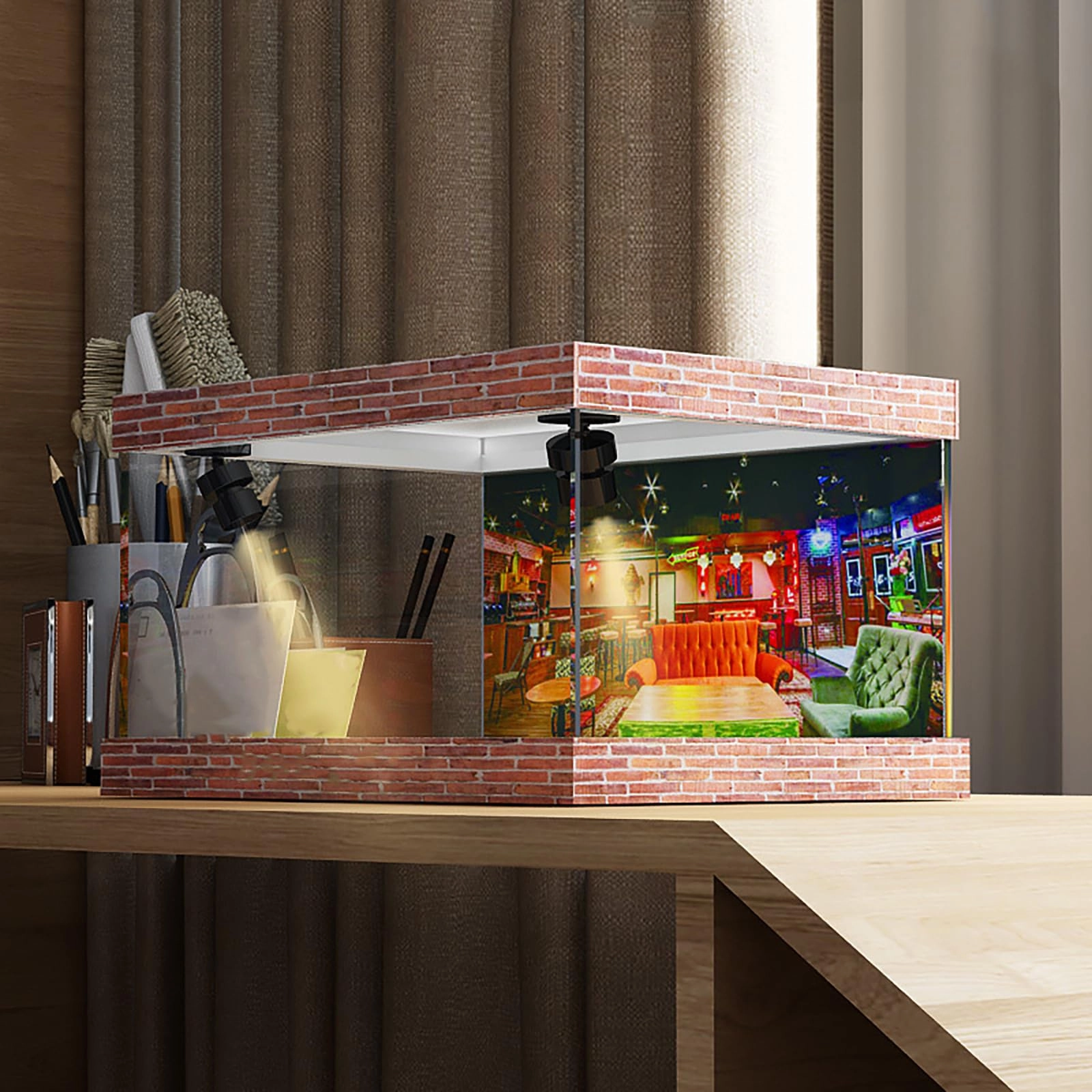 Lego 21319 Friends Central Park Cafe Acrylic Display Case - 35x25x15cm Transparent Dustproof