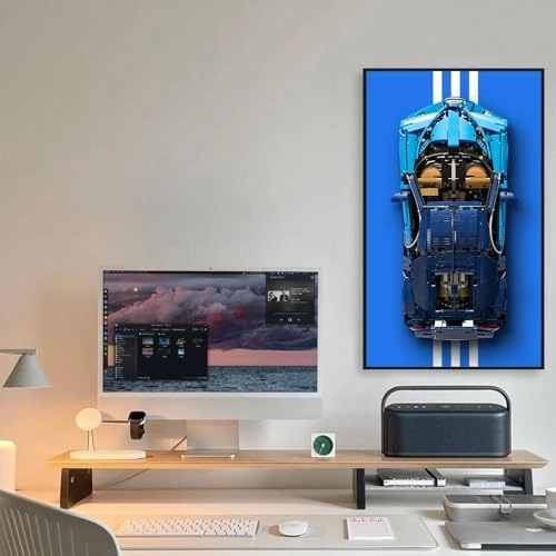 Display Wall Mount for LEGO Bugatti Chiron 42083 - 74.9X45cm