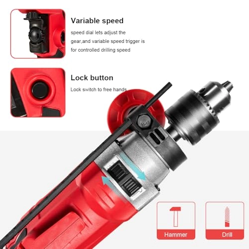 Hammer Drill - 910W 13mm Chuck 0-3000RPM