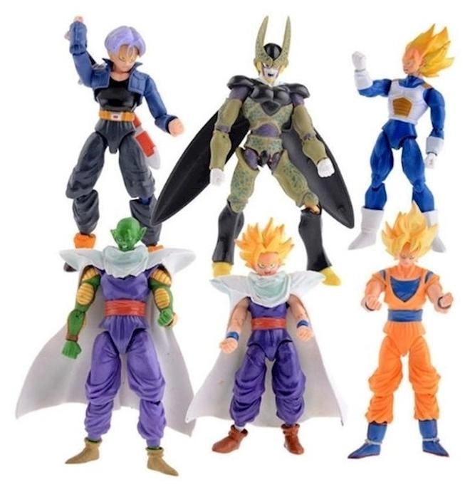 halamodo Dragon Ball Super Saiyan Blue - PVC Action Figure Collectible Model Toys 6 pcs