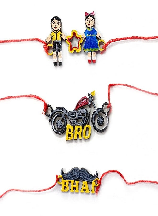 Penkraft Raksha Bandhan MDF Rakhi Making DIY kit - Combo 3 Free Video Tutorial