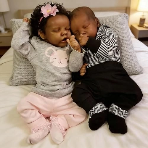 Reborn Baby Doll - 18 inch Vinyl African American Ages 3+ Bundle