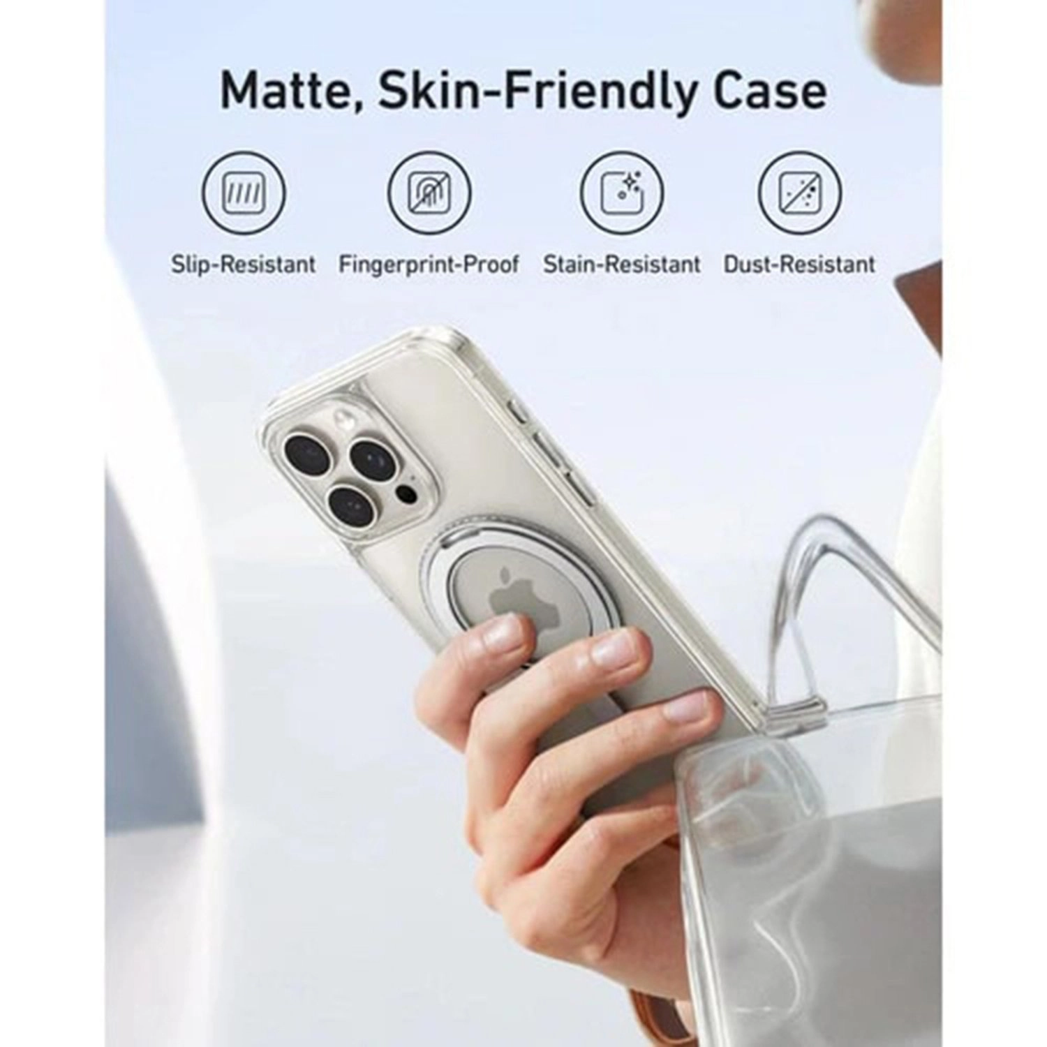 360 Ring Stand Magnetic Case with MagSafe for iPhone 16 Pro