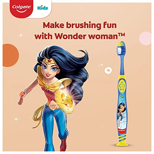 Kids Wonder Woman Toothbrush - Extra Soft 3-Piece Pack