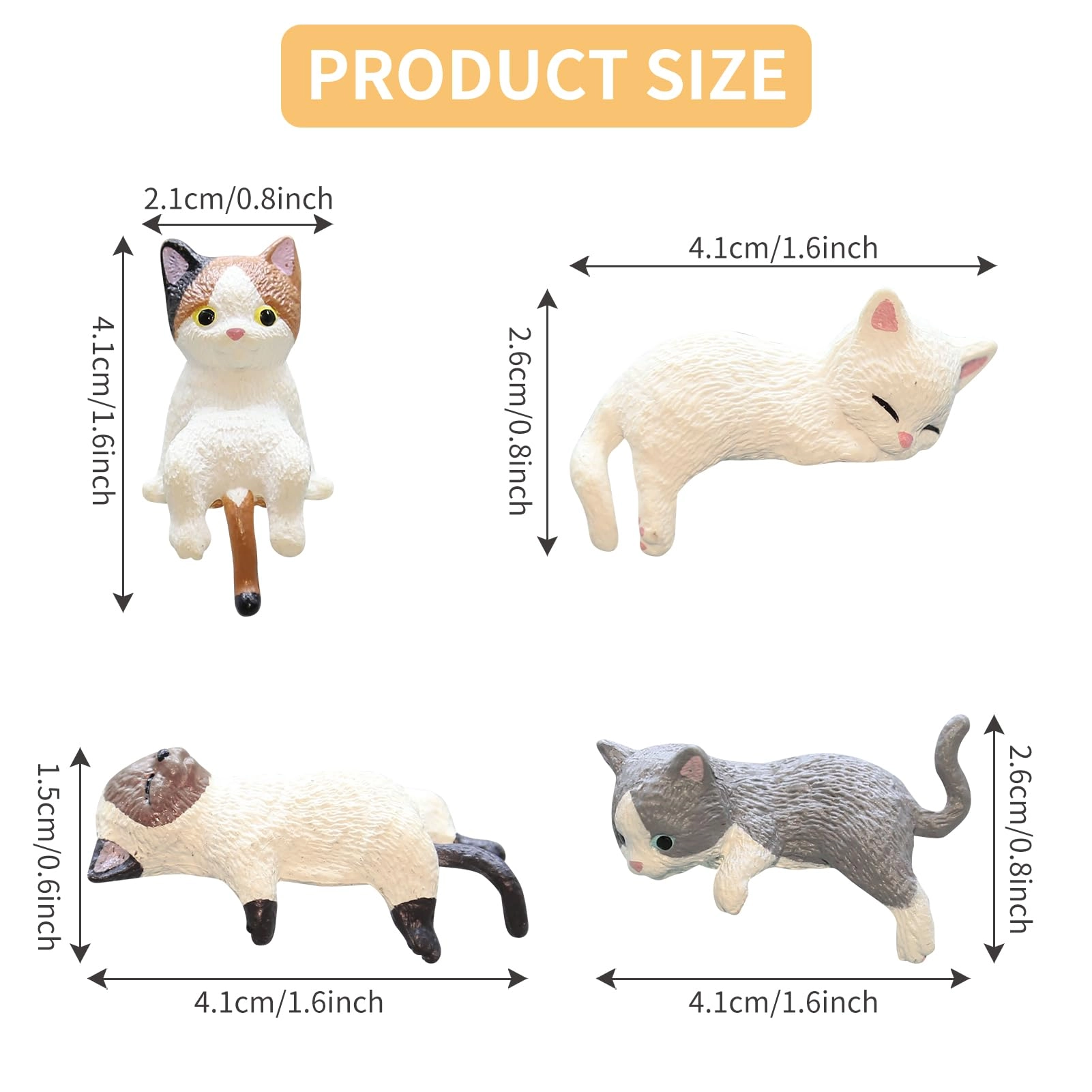 Mini Cat Figures - Resin