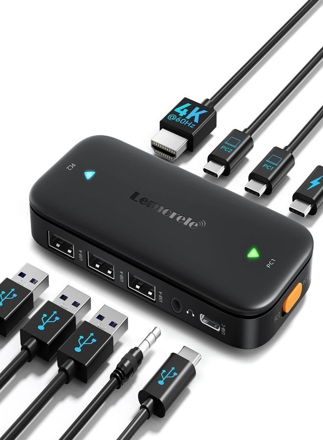 Lemorele 7 in 1 Docking Station - Simultaneous connection of two computer devices