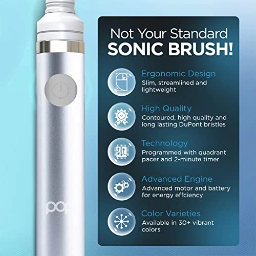 Electric Toothbrush - Yellow 2 speeds 15,000-30,000 strokes/minute