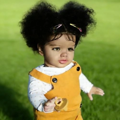 Pippa Reborn Baby Doll - 26 inch Cotton Vinyl Hand-rooted Curly Hair Ages 3+