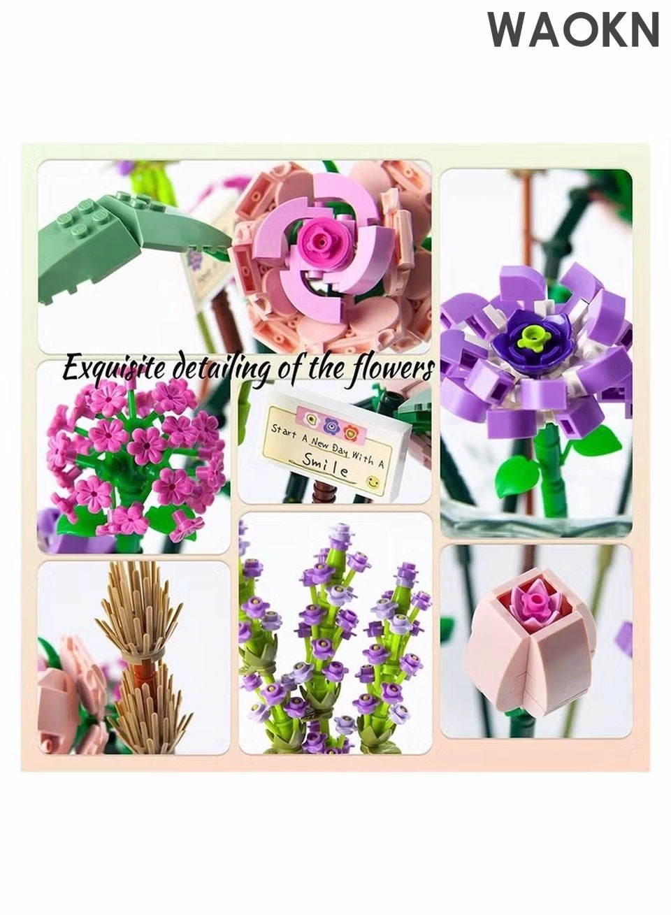 Flower Bouquet Building Blocks - 547pcs