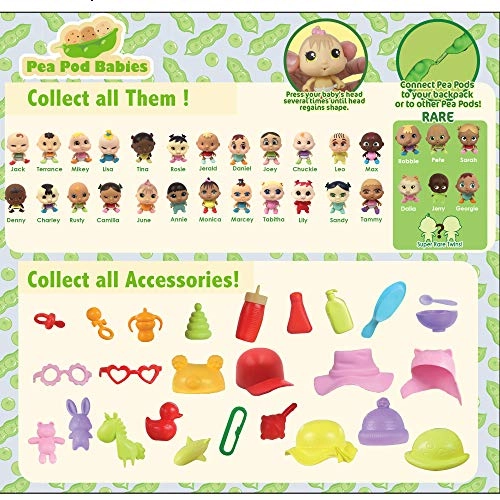 Pea Pod Babies - Set of 4 Collectible Mystery Surprise Ages 3+ Bundle