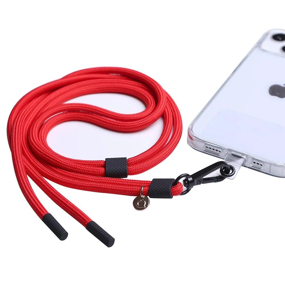 Protection Pro QUIX Mobile Smart Strap - Red Lanyard Black Metal Strap Lock