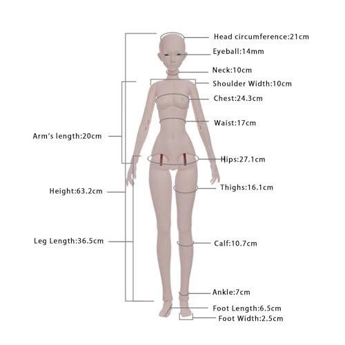 BJD Doll - 1/3 Polyvinyl Chloride Camille-blue Ages 15+