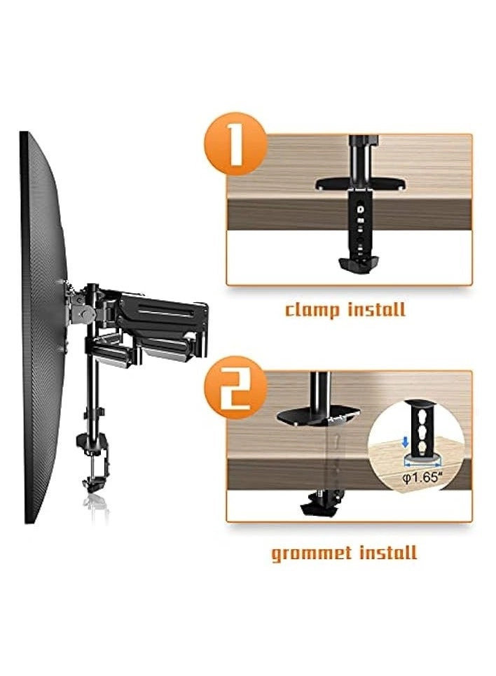 Triple Monitor Stand - Three 17-27 inch 75x75mm or 100x100mm