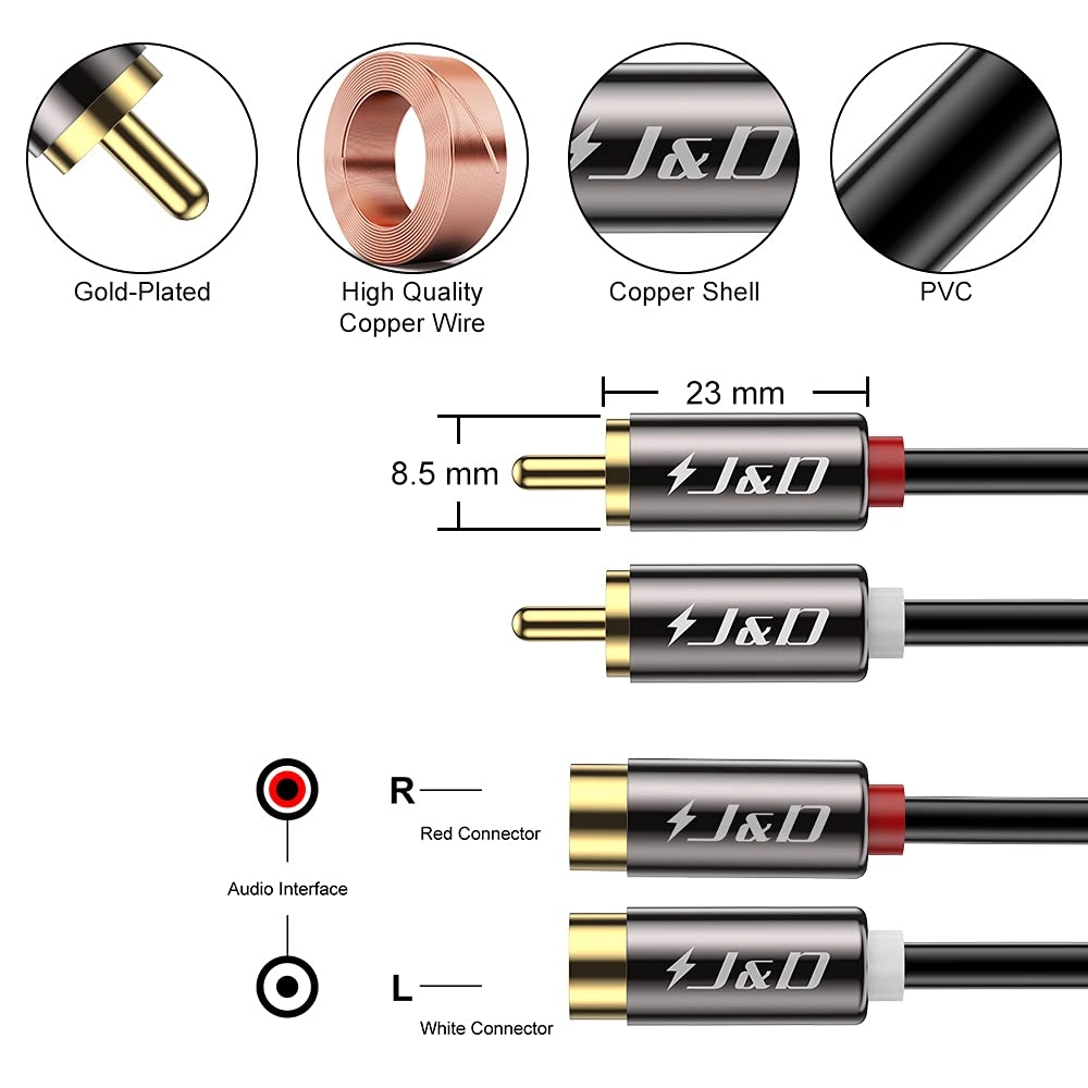 2 RCA Extension Cable - 3 Feet