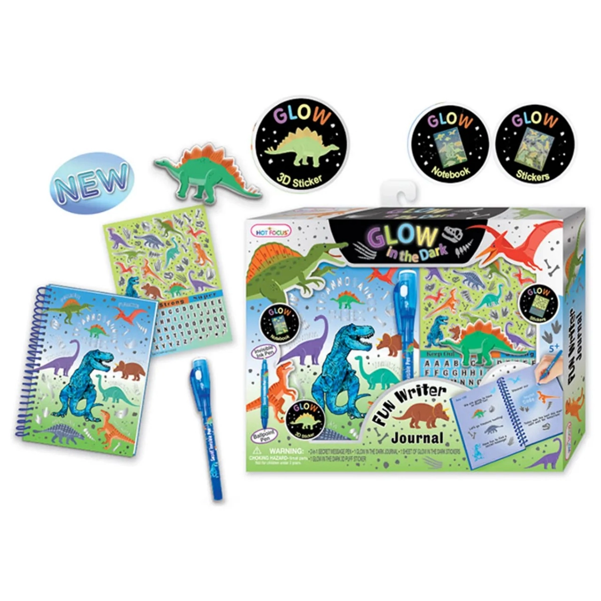 Dinosaur Glow In The Dark Fun Writer Journal