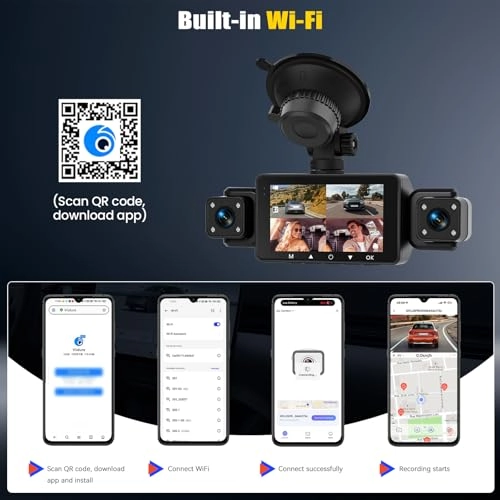 4 Channel 360° Car Dash Cam - 1080P